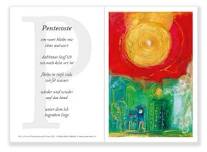 Pentecoste, Kunstkarte mit Text, Sylvia Wolff