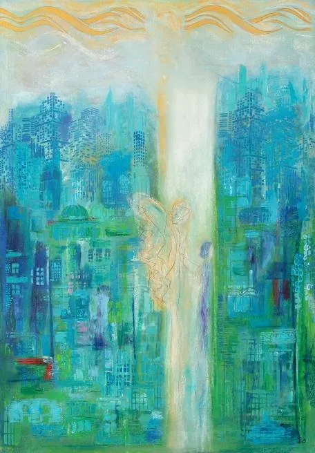 „Berührung“, Pastell von Sylvia Wolff